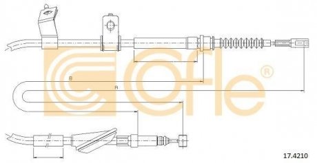 Трос стояночного тормоза COFLE 17.4210 (фото 1)