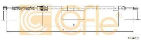Трос стояночного тормоза COFLE 10.4701 (фото 1)