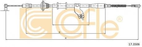 Трос стояночного тормоза COFLE 17.3506 (фото 1)