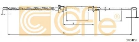 Трос стояночного тормоза COFLE 10.9050 (фото 1)