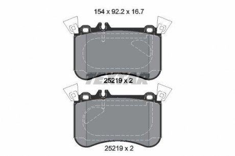 Гальмівні колодки MERCEDES CLA(X117,C117)/GLA(X156) "F "13>> TEXTAR 2521905 (фото 1)