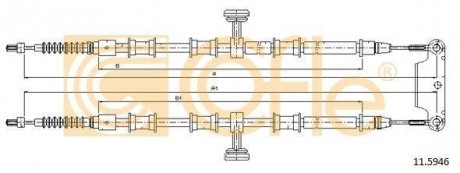 Трос стояночного тормоза COFLE 11.5946 (фото 1)