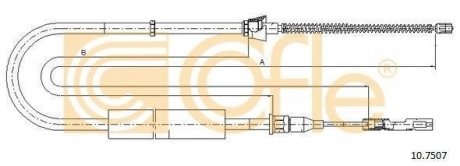 Трос стояночного тормоза COFLE 10.7507 (фото 1)