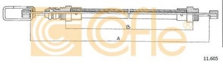 Трос стояночного тормоза COFLE 11.605 (фото 1)