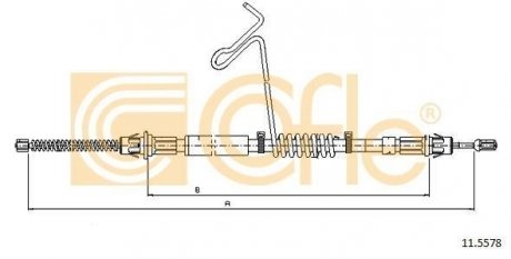 Трос стояночного тормоза COFLE 11.5578 (фото 1)