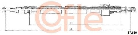 Трос стояночного тормоза COFLE 17.610 (фото 1)