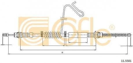 Трос стояночного тормоза COFLE 11.5581 (фото 1)