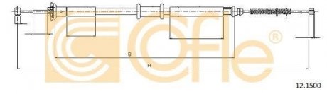 Трос стояночного тормоза COFLE 12.1500 (фото 1)