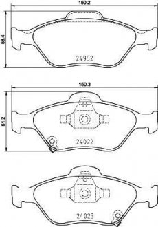 Тормозные колодки, к-кт. BREMBO P83 159 (фото 1)