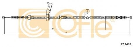 Трос стояночного тормоза COFLE 17.1482 (фото 1)