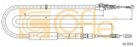 Трос стояночного тормоза COFLE 10.7513
