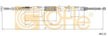 Трос стояночного тормоза COFLE 461.11 (фото 1)
