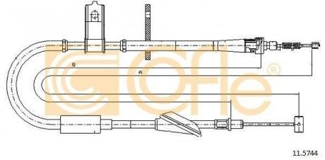 Трос стояночного тормоза COFLE 11.5744 (фото 1)
