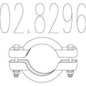 Хомут выхлопной системы MTS 02.8296 (фото 1)