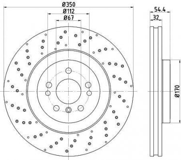 Тормозной диск TEXTAR 92254405 (фото 1)