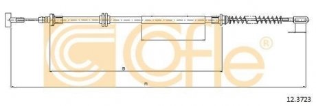 Трос стояночного тормоза COFLE 12.3723 (фото 1)