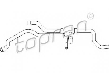 Патрубок радіатора пічки TOPRAN 501569 (фото 1)
