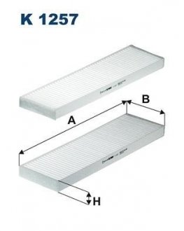 Фильтр, воздух во внутренном пространстве FILTRON K1257-2X (фото 1)