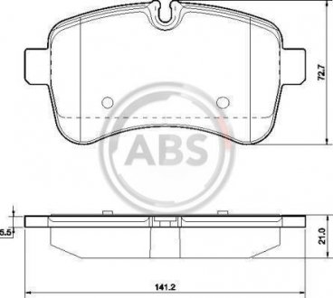 Комплект тормозных колодок, дисковый тормоз A.B.S 37630 (фото 1)