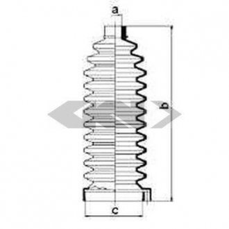 Пыльник рулевого механизма GKN/Spidan 83704 (фото 1)