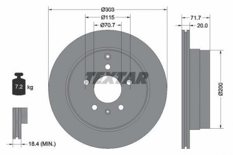Томрозной диск TEXTAR 92165503 (фото 1)