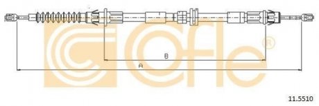 Трос стояночного тормоза COFLE 11.5510 (фото 1)