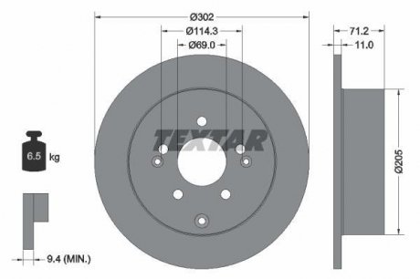 Томрозной диск TEXTAR 92166103 (фото 1)