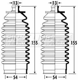 Пыльник рулевой рейки JAGUAR XJ40 1986-1994 MSG JA201DUSTER (фото 1)