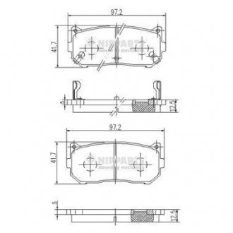 Комплект тормозных колодок, дисковый тормоз NIPPARTS J3610301 (фото 1)