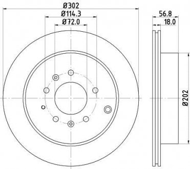 Тормозной диск зад. CX7 06-12 HELLA PAGID 8DD355115-791 (фото 1)