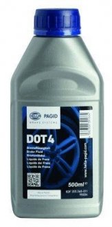 Гальмівна рідина DOT4 (0,5L) HELLA PAGID 8DF355360-011 (фото 1)