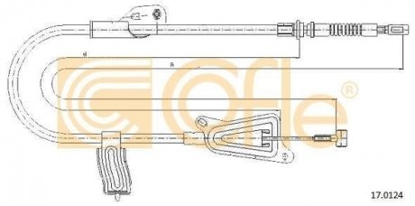 Трос стояночного тормоза COFLE 17.0124 (фото 1)