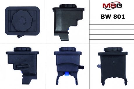 Бачок насоса ГУР BMW 3 E-46 1998-2005,BMW 5 E-39 1995-2003,BMW 7 E-38 1995-2002,BMW X3 E-83 2003- MSG BW009TANK (фото 1)