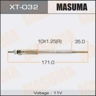 Свеча накаливания pt-157.11v _1kz-ftv (1_10_100) Masuma XT032 (фото 1)