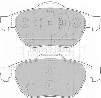 Комплект тормозных колодок, дисковый тормоз BORG & BECK BBP1731 (фото 1)