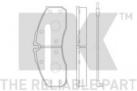 Комплект тормозных колодок, дисковый тормоз NK 222395 (фото 1)