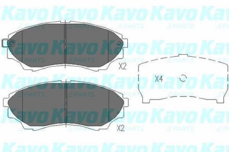Комплект тормозных колодок, дисковый тормоз KAVO KBP-4514 (фото 1)