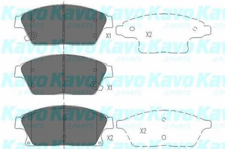 Комплект гальмівних колодок KAVO KBP-1014 (фото 1)