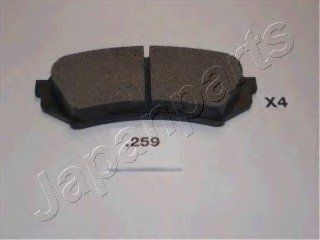 Комплект тормозных колодок, дисковый тормоз JAPANPARTS PP-259AF (фото 1)