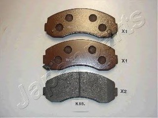 Комплект тормозных колодок, дисковый тормоз JAPANPARTS PA-K18AF (фото 1)