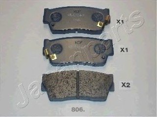 Комплект тормозных колодок, дисковый тормоз JAPANPARTS PA-806AF (фото 1)