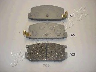 Комплект тормозных колодок, дисковый тормоз JAPANPARTS PA-701AF (фото 1)