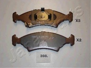 Комплект тормозных колодок, дисковый тормоз JAPANPARTS PA-398AF (фото 1)