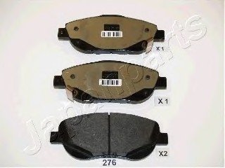 Комплект тормозных колодок, дисковый тормоз JAPANPARTS PA-276AF (фото 1)