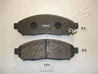 Комплект тормозных колодок, дисковый тормоз JAPANPARTS PA-121AF (фото 1)