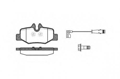 Комплект тормозных колодок, дисковый тормоз WOKING P10103.02 (фото 1)