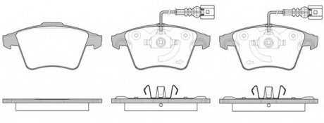 Комплект тормозных колодок, дисковый тормоз WOKING P11453.22 (фото 1)