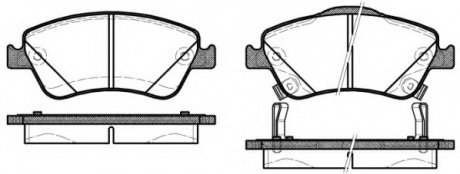Комплект тормозных колодок, дисковый тормоз WOKING P12103.02 (фото 1)