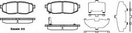 Гальмівні колодки задн. BRZ/Forester/Legacy/Outback/Tribeca (05-21) WOKING P13283.01 (фото 1)