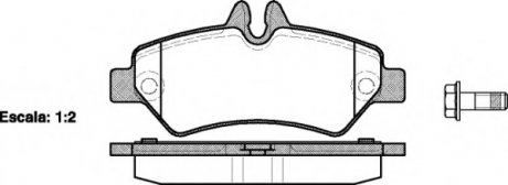 Комплект тормозных колодок, дисковый тормоз WOKING P13463.00 (фото 1)